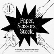 Podcast Paper, Scissors, Stock.